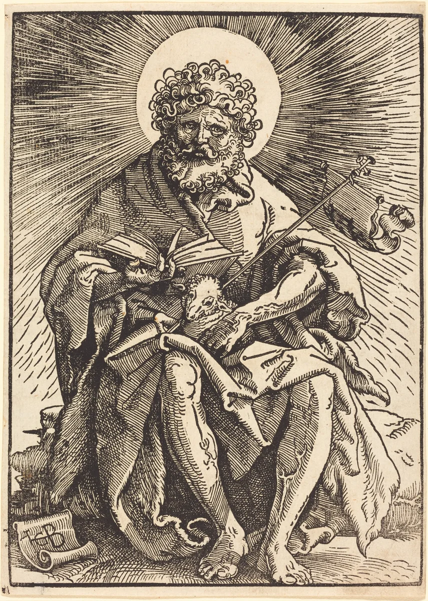 Saint John the Baptist by Hans Baldung Grien, print, 1517
