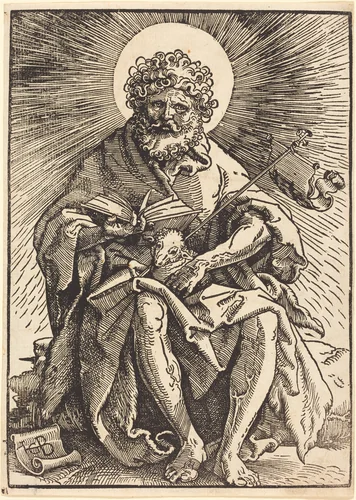 Saint John the Baptist by Hans Baldung Grien, print, 1517