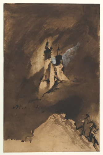 Souvenir of a Castle in Vosges by Victor Hugo, drawing, 1857
