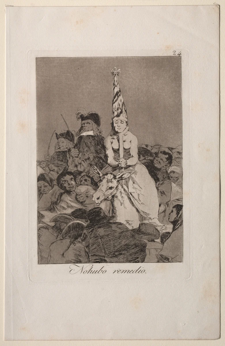 Nothing Could Be Done About It, Plate 24 by Francisco de Goya, print, 1799