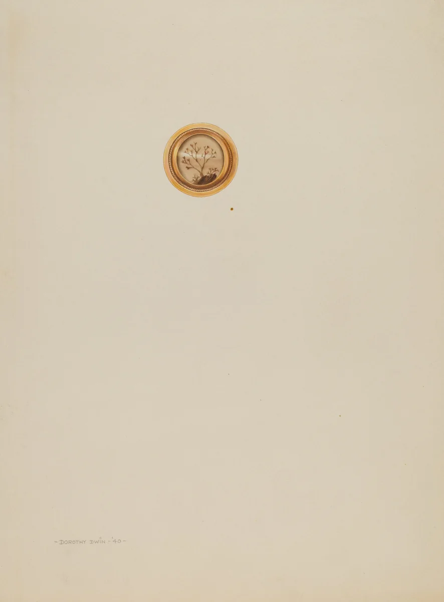 Cuff Link by Dorothy Dwin, index of american design, 1940