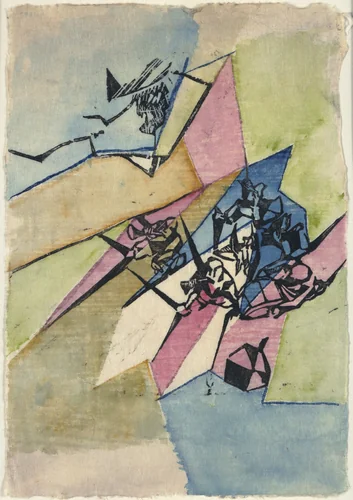 Untitled (Street Band) by Marcel Janco, print, 1915