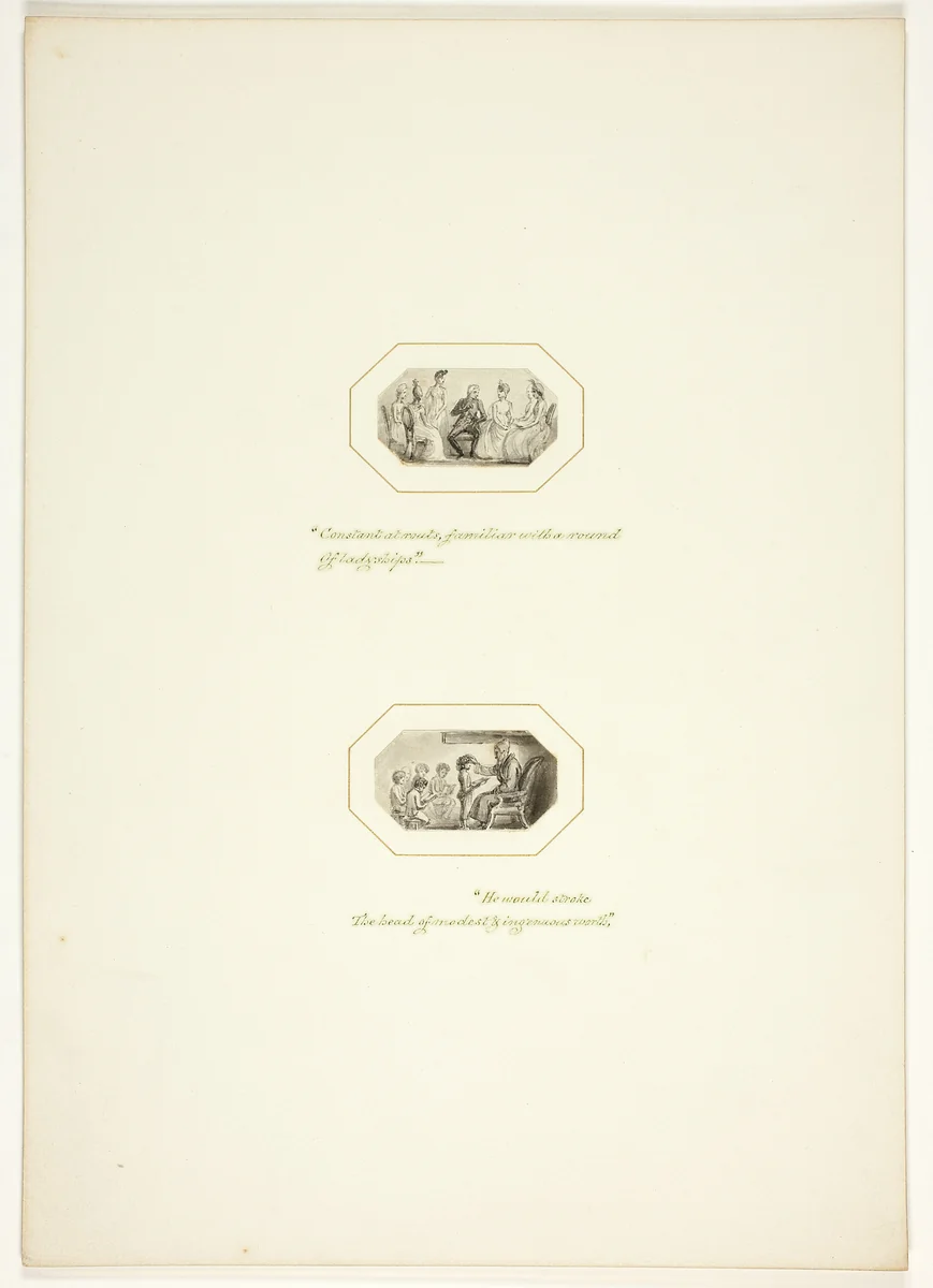 Study for a plate from The Task by Thomas Stothard, drawing, 1795-1805