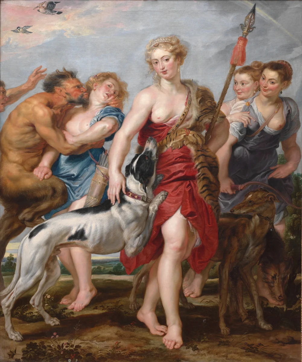 Diana and Her Nymphs Departing for the Hunt by Peter Paul Rubens, painting, 1610-1620