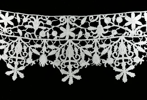 Border by Italy, textile, 1610-1640