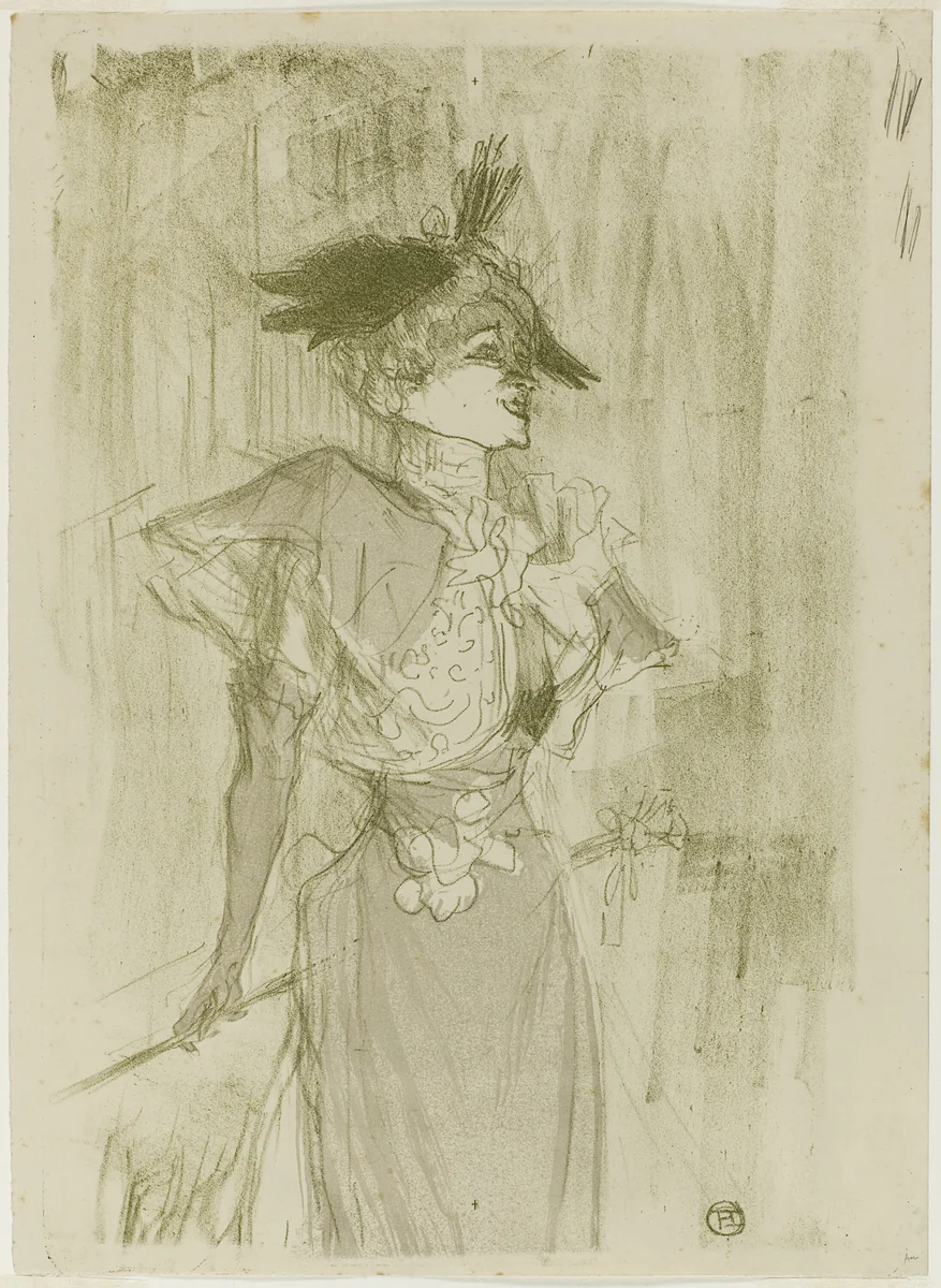 Mademoiselle Marcelle Lender, Standing by Henri de Toulouse-Lautrec, print, 1895