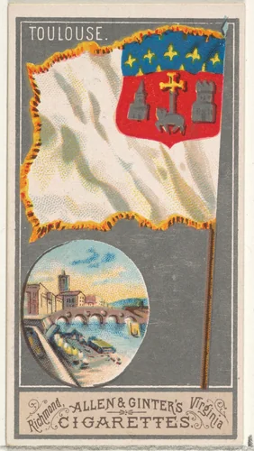 Toulouse, from the City Flags series (N6) for Allen & Ginter Cigarettes Brands by Allen & Ginter, print, 1887
