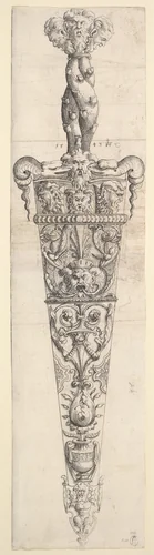 (Design for a Dagger and Sheath) by Augustin Hirschvogel, print, 1543