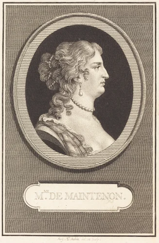 Madame de Maintenon by Augustin de Saint-Aubin, print, 1801