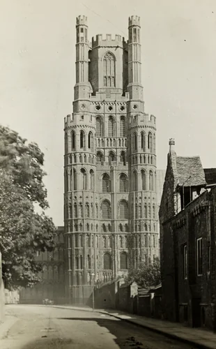 Ely Cathedral: West Tower from the Gallery by Frederick Evans, photograph, 1886-1896