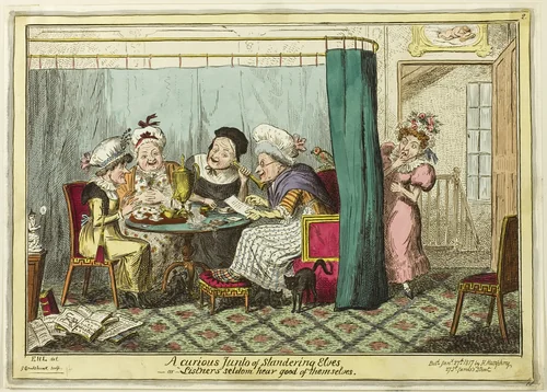 A Curious Junto of Slandering Elves by George Cruikshank, print, 1817