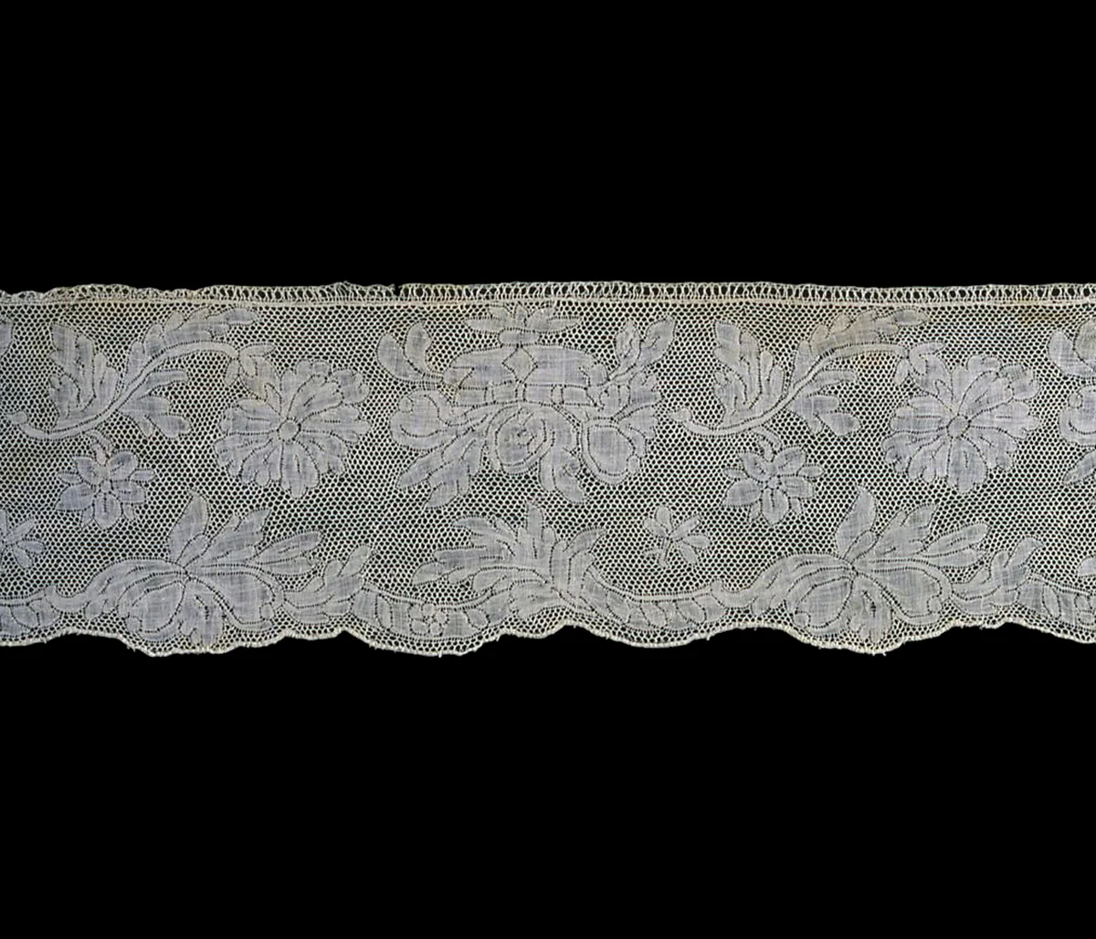 Border by France Valenciennes, textile, 1760-1769