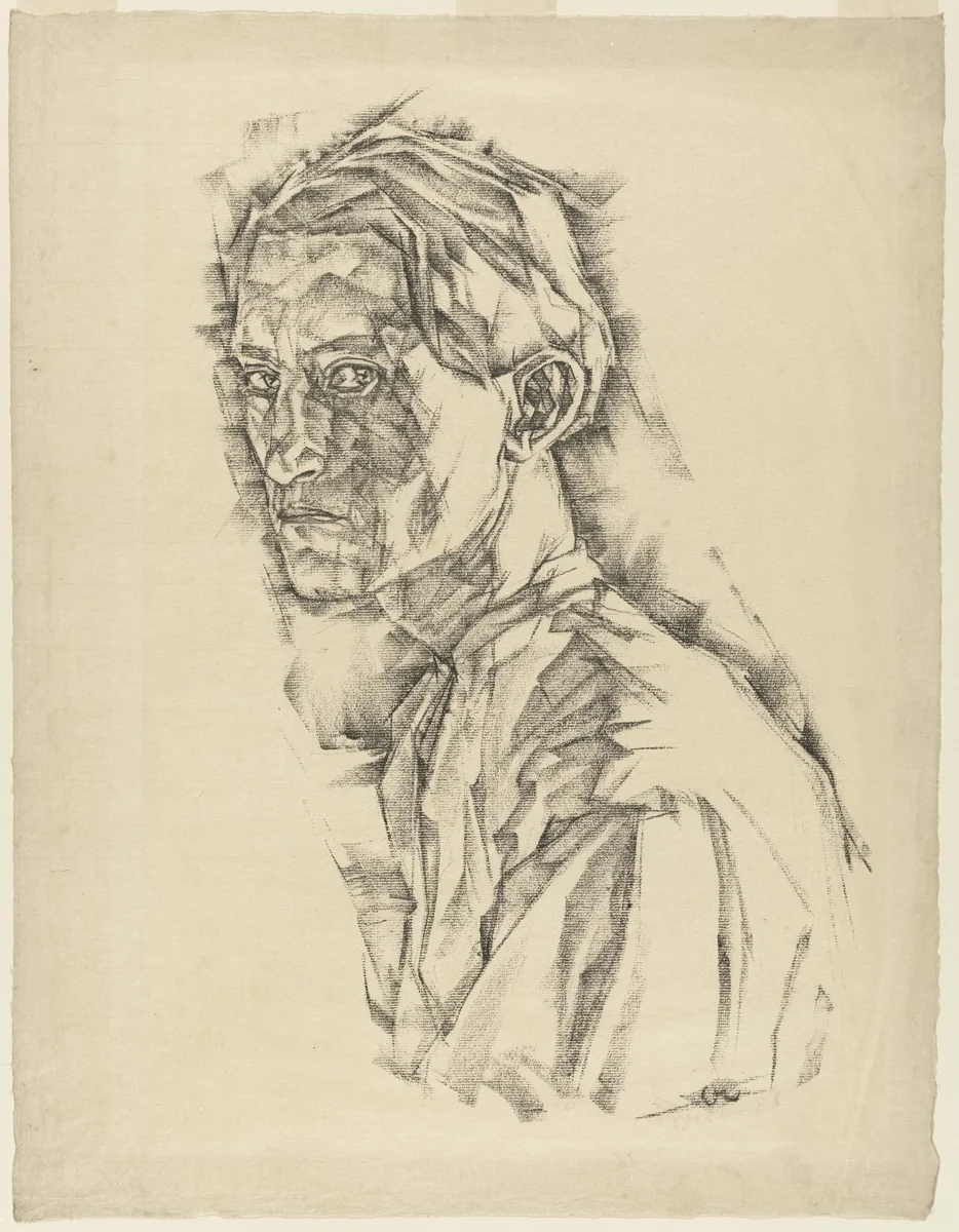 Self-Portrait by Josef Albers, print, 1917