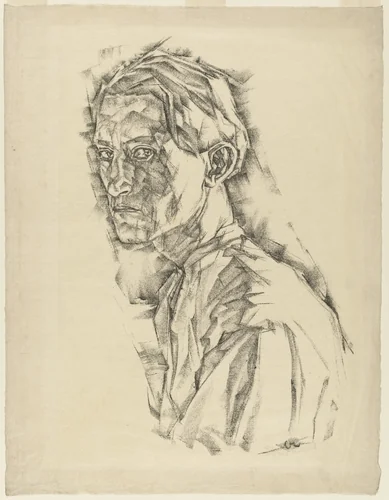 Self-Portrait by Josef Albers, print, 1917