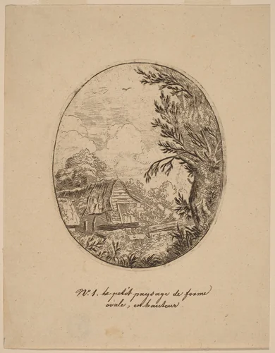 Hamlet between the Trees by Allart van Everdingen, print, 1645-1656
