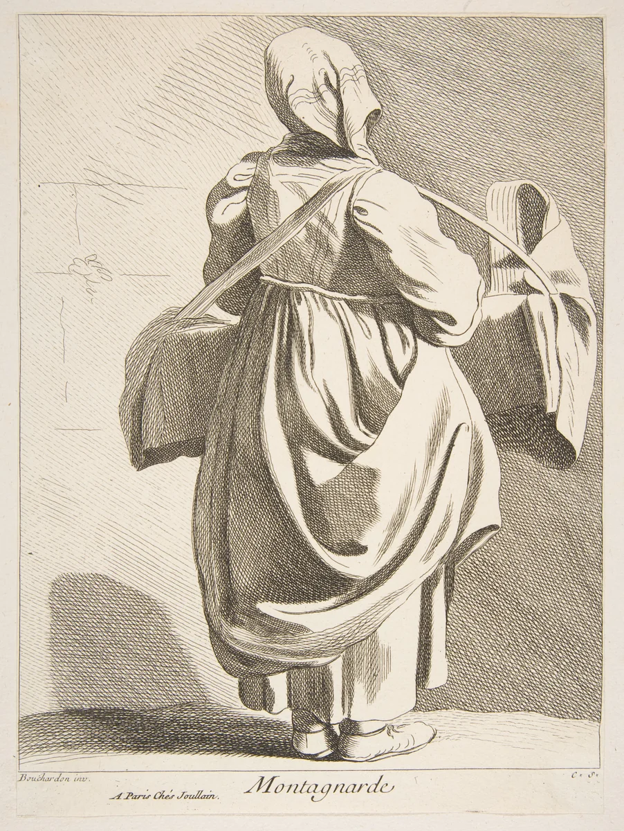 A Woman from the Mountains by Anne Claude Philippe de Tubières, print, 1737