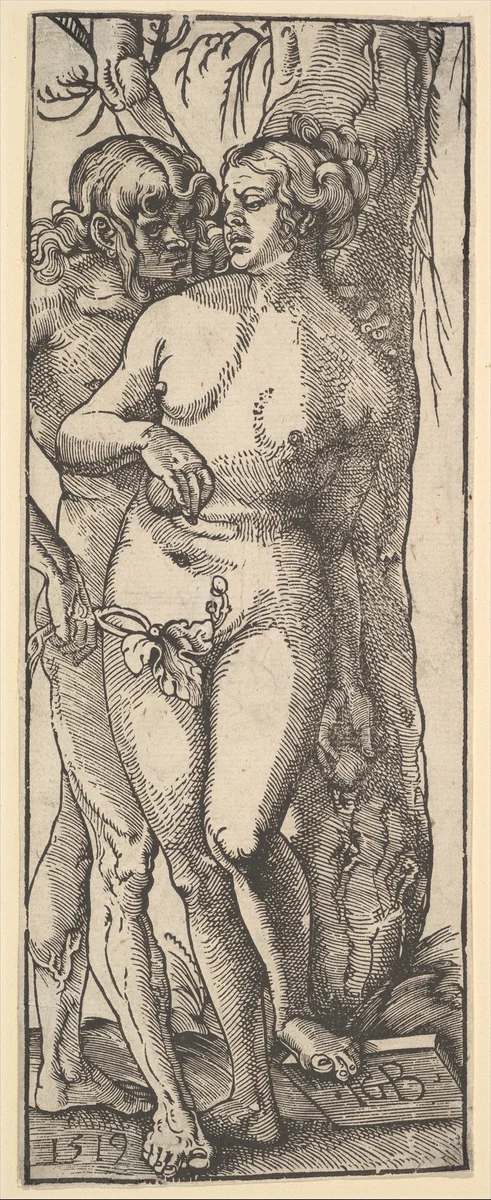 Adam and Eve by Hans Baldung, print, 1519