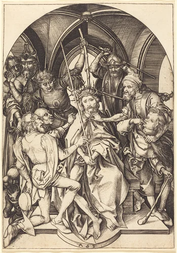 Christ Crowned with Thorns by Martin Schongauer, print, 1480