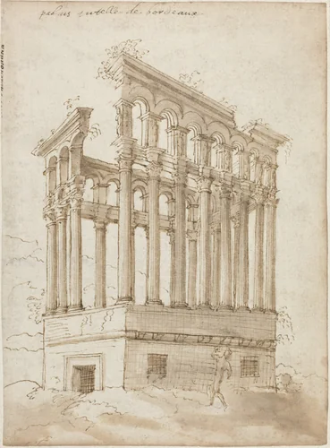 The "Palais Tutelle" near Bordeaux by Jacques Androuet du Cerceau, drawing, 1515-1584