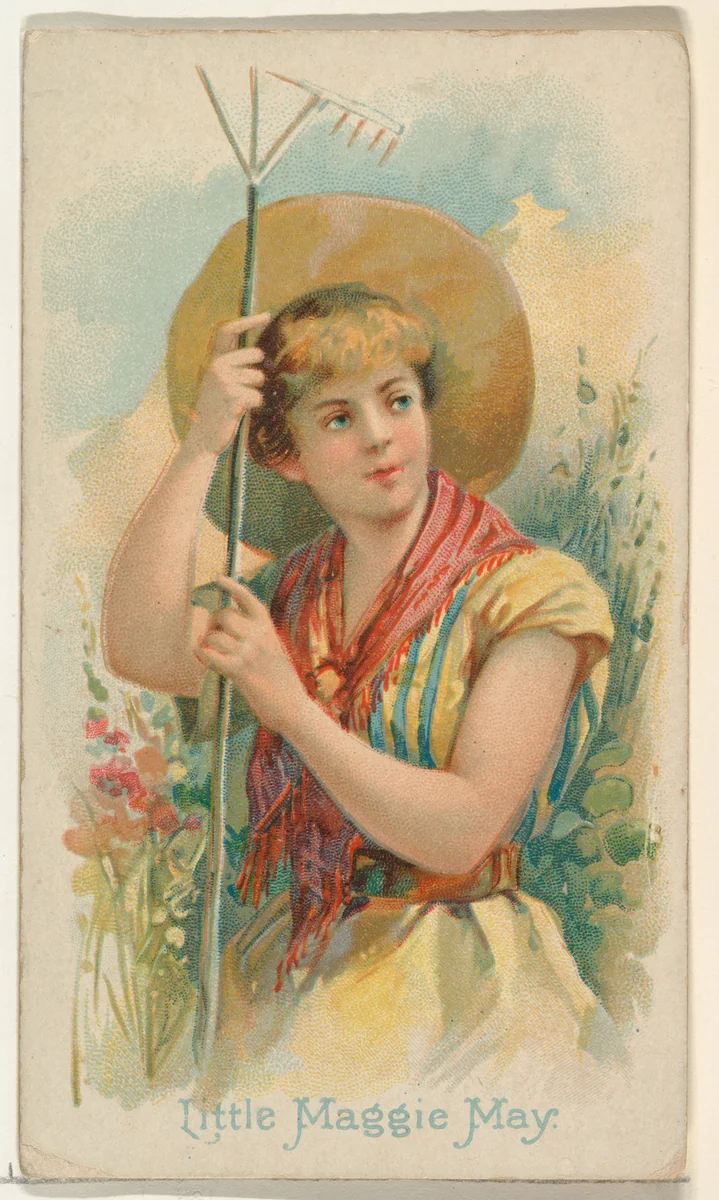 Little Maggie May, from the Illustrated Songs series (N116) issued by W. Duke, Sons & Co. to promote Honest Long Cut Tobacco by W. Duke, Sons & Co., print, 1893