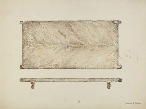 Rawhide Bedstead by Edward Jewett, index of american design, 1936