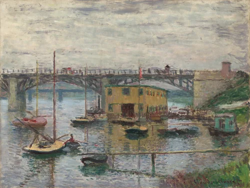 Bridge at Argenteuil on a Gray Day by Claude Monet, painting, 1876
