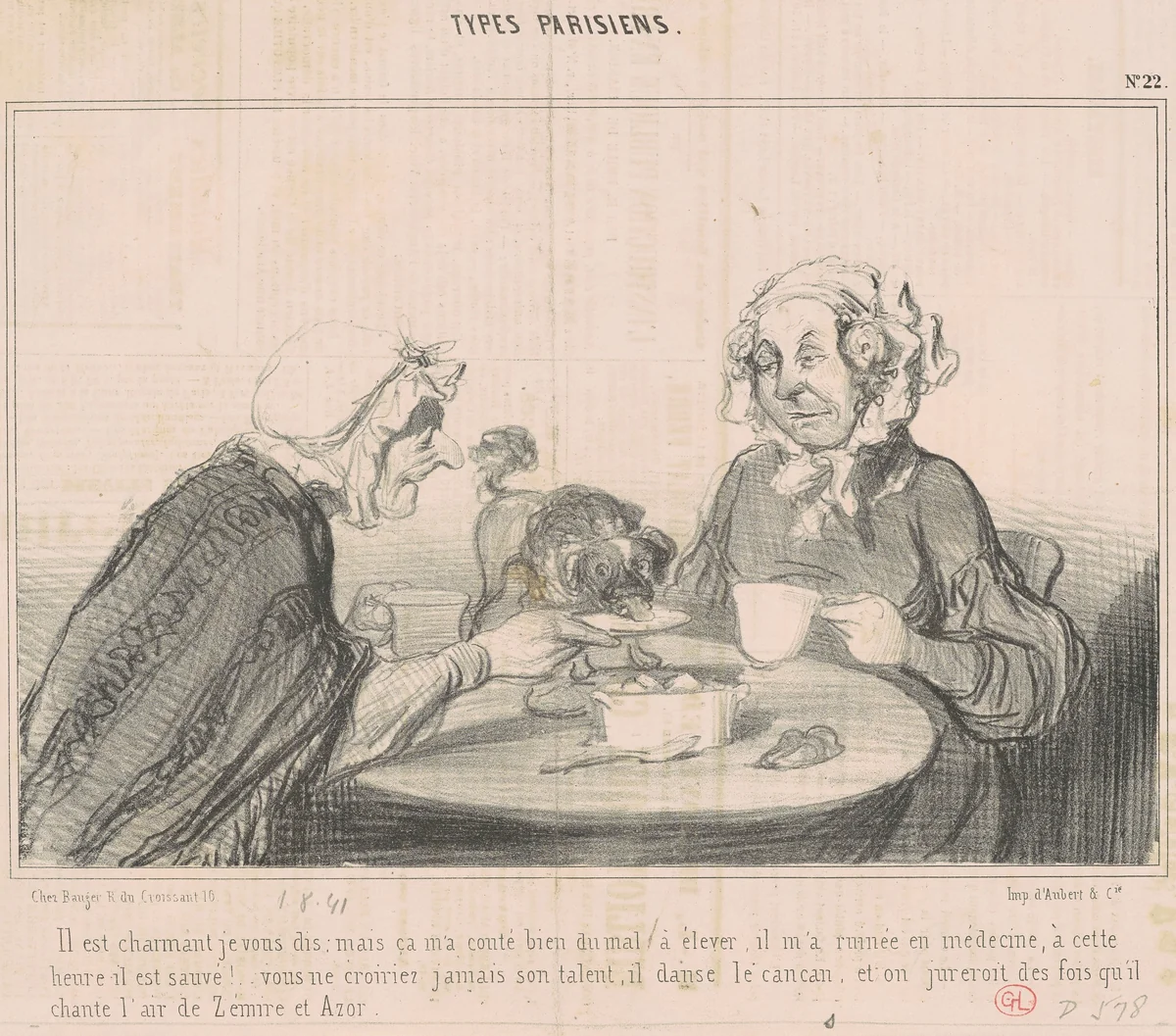 Il est charmant je vous dis... by Honoré Daumier, print, 1840