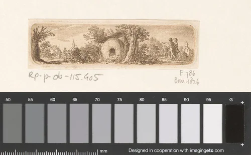 Landschap met bakoven by Daniel Nikolaus Chodowiecki, print, 1795