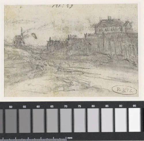 Gezicht op de Butte by Georges Michel, drawing, 1773-1843