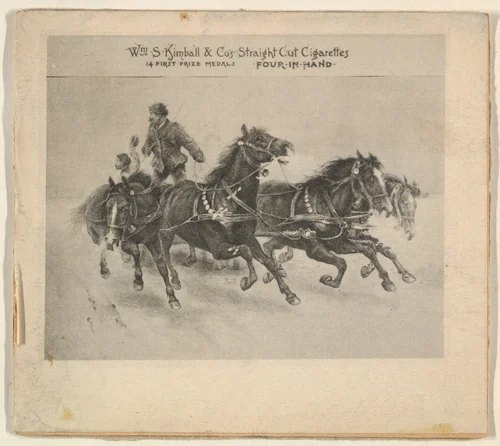 Four in Hand, from the Sports and Art Subjects series (N197) issued by Wm. S. Kimball & Co. by William S. Kimball & Company, print, 1886-1893