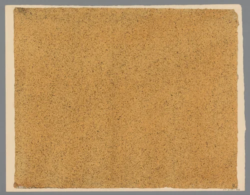 Zwart gespikkeld geelbruin papier by anonymous, other, 1750-1900