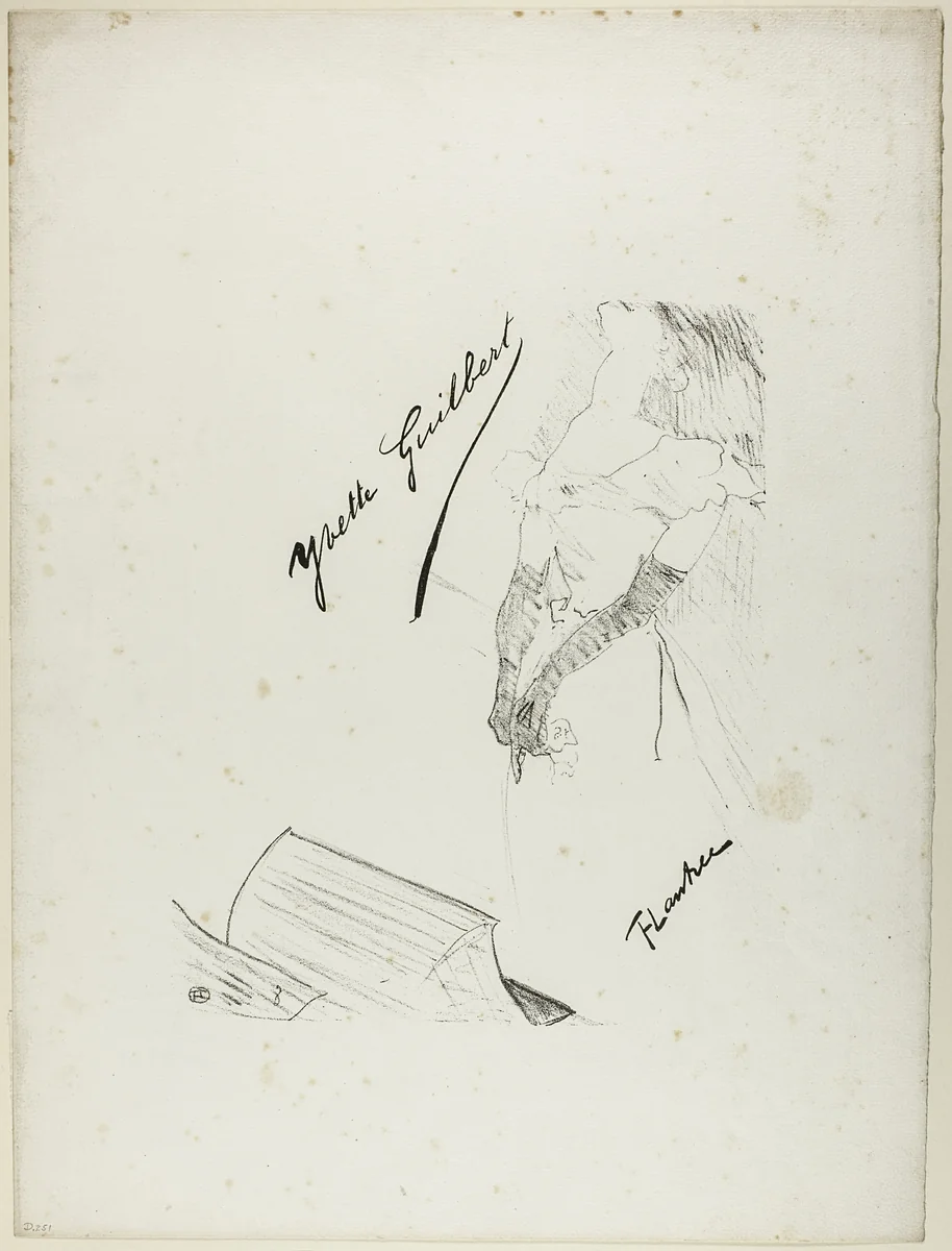 Frontispiece for Yvette Guilbert by Henri de Toulouse-Lautrec, print, 1898