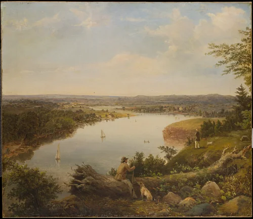 The Hudson River Valley near Hudson, New York by American Painter, painting, 1845-1855