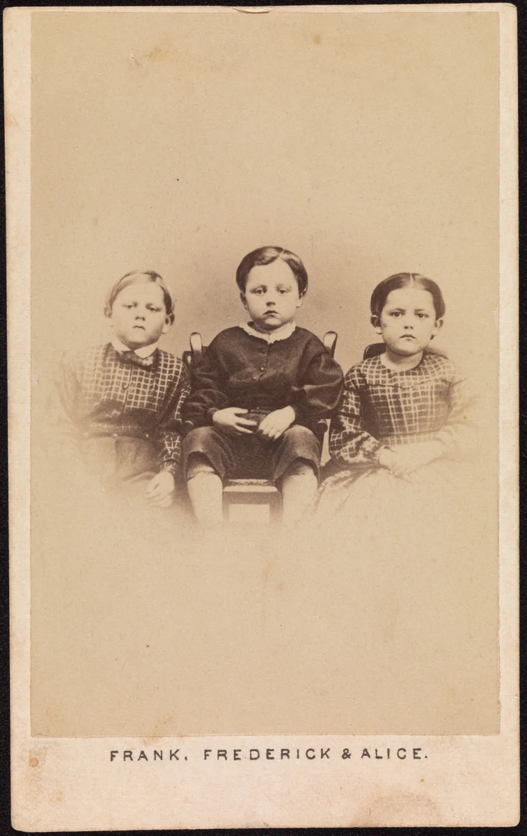 Frank, Frederick & Alice. "The Children of the Battle Field" by Wenderoth, Taylor & Brown, photograph, 1863