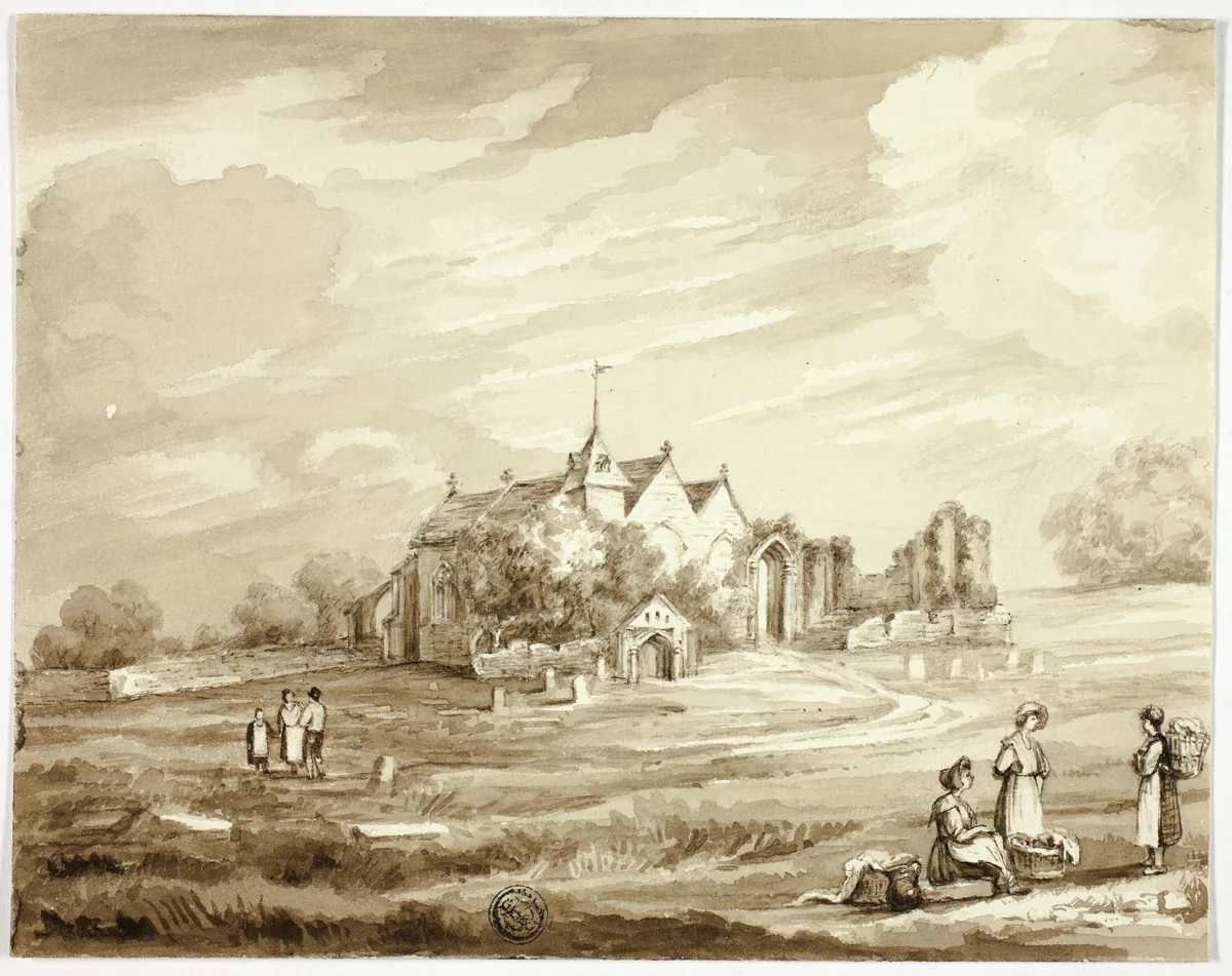 Winchelsea Church by Elizabeth Murray, drawing, 1835-1882