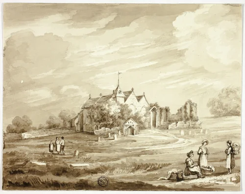 Winchelsea Church by Elizabeth Murray, drawing, 1835-1882