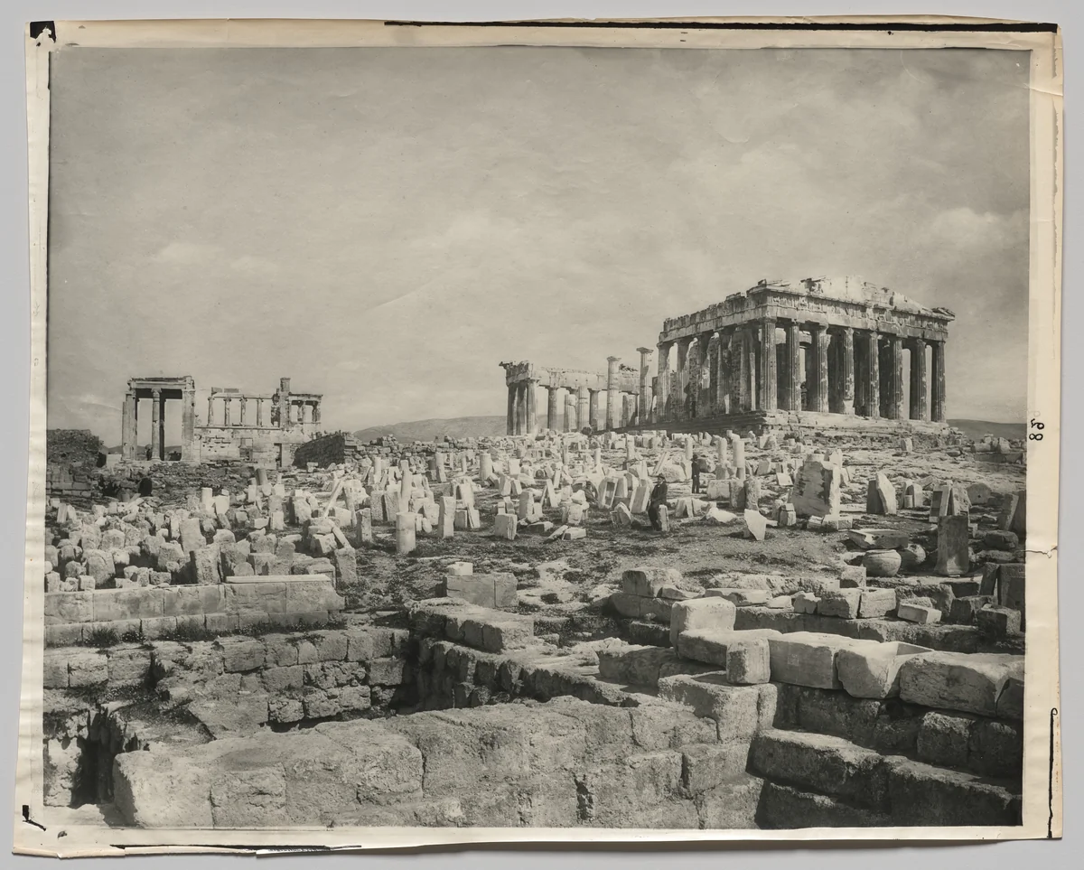 View of the Parthenon by Adolphe Braun & Co., photograph, 1875-1895