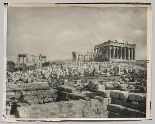 View of the Parthenon by Adolphe Braun & Co., photograph, 1875-1895