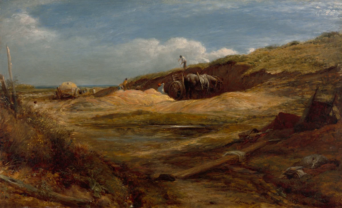 The Sand Pits, Hampstead Heath by John Linnell, painting, 1834