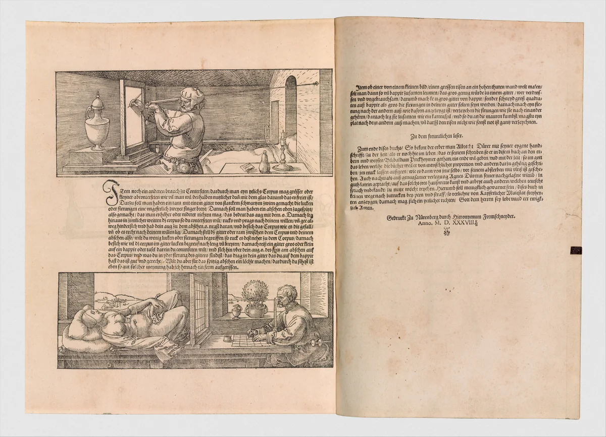 Underweysung der Messung (Nuremberg, 1538) by Albrecht Dürer, book, 1527-1538