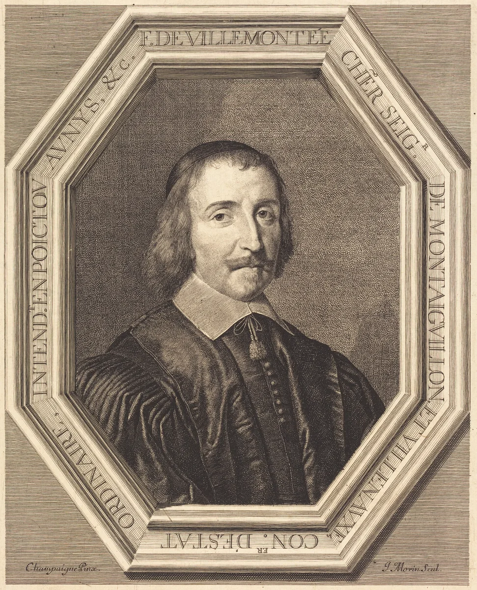 Francois de Villemontee by Jean Morin; Philippe de Champaigne, print, 1600-1650