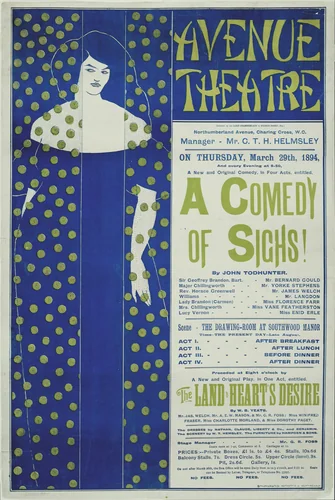 Avenue Theater, A Comedy of Sighs! by Aubrey Beardsley, design, 1894
