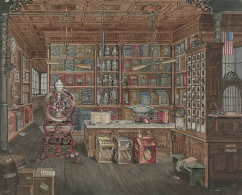 Grocery Store by Perkins Harnly, index of american design, 1935-1942