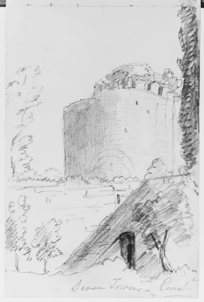 Seven Towers (from Sketchbook) by Mary Newbold Sargent, artwork, 1904
