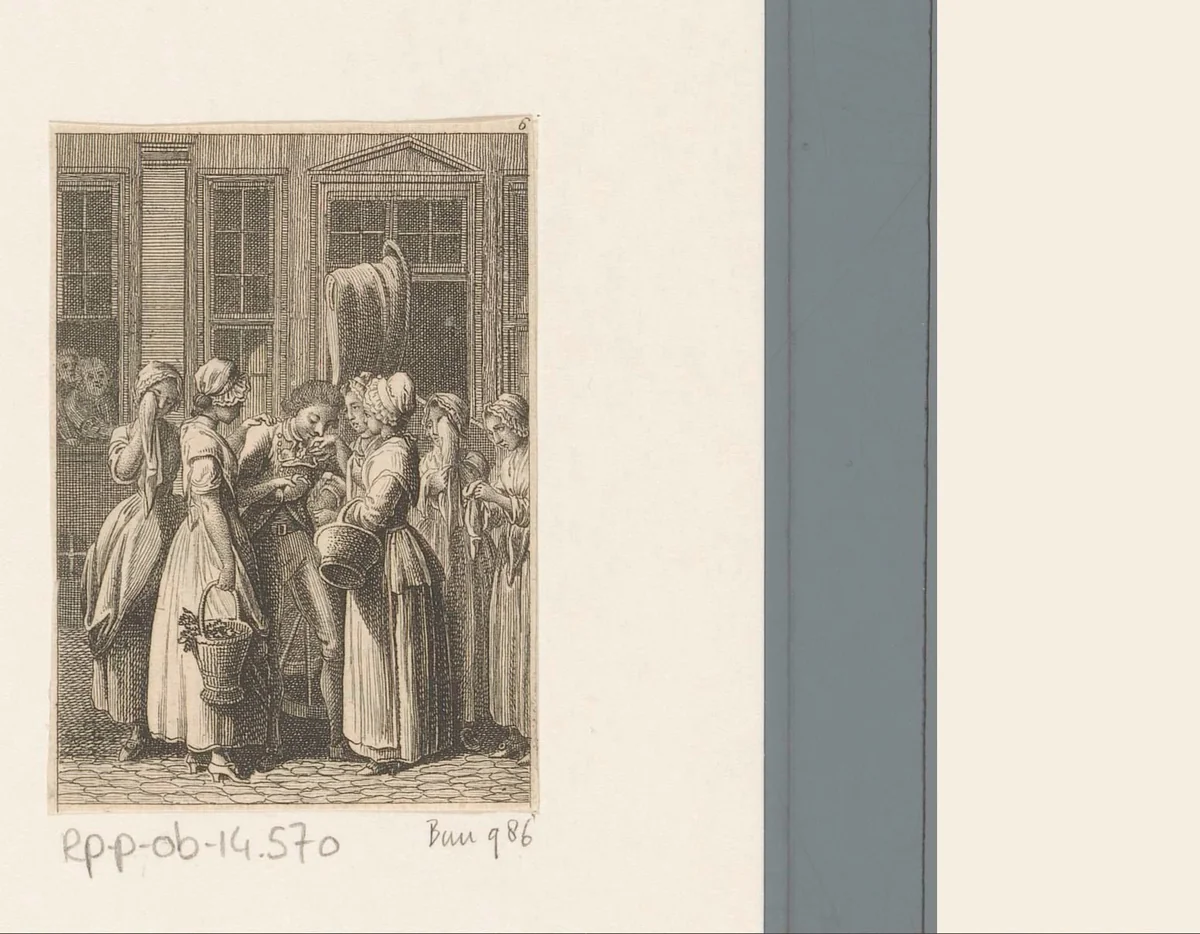La Fleur kust de handen van de dames by Daniel Nikolaus Chodowiecki, print, 1783