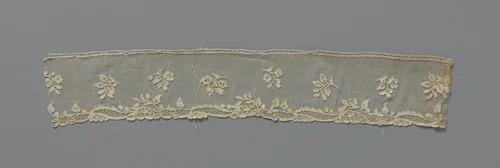 Strook naaldkant met gestrooide bloemtakken by anonymous, other, 1750-1774