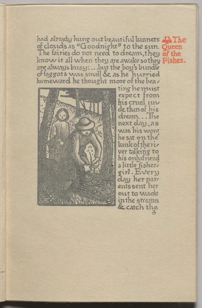 The Queen of the Fishes: Plate 3 by Lucien Pissarro, book, 1894