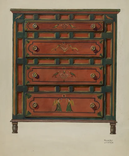Chest of Drawers by Frances Lichten, index of american design, 1935-1942