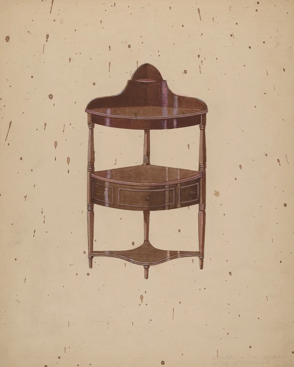 Wash-stand by Edward A. Darby, index of american design, 1935-1942