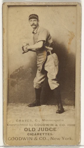 Frank Norris Graves, Catcher, Minneapolis, from the Old Judge series (N172) for Old Judge Cigarettes by Goodwin & Company, photograph, 1888
